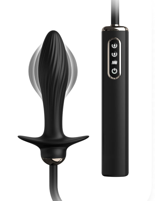 Anal Fantasy Elite Auto-Throb Inflatable Vibrating Plug - Black PD4791-23