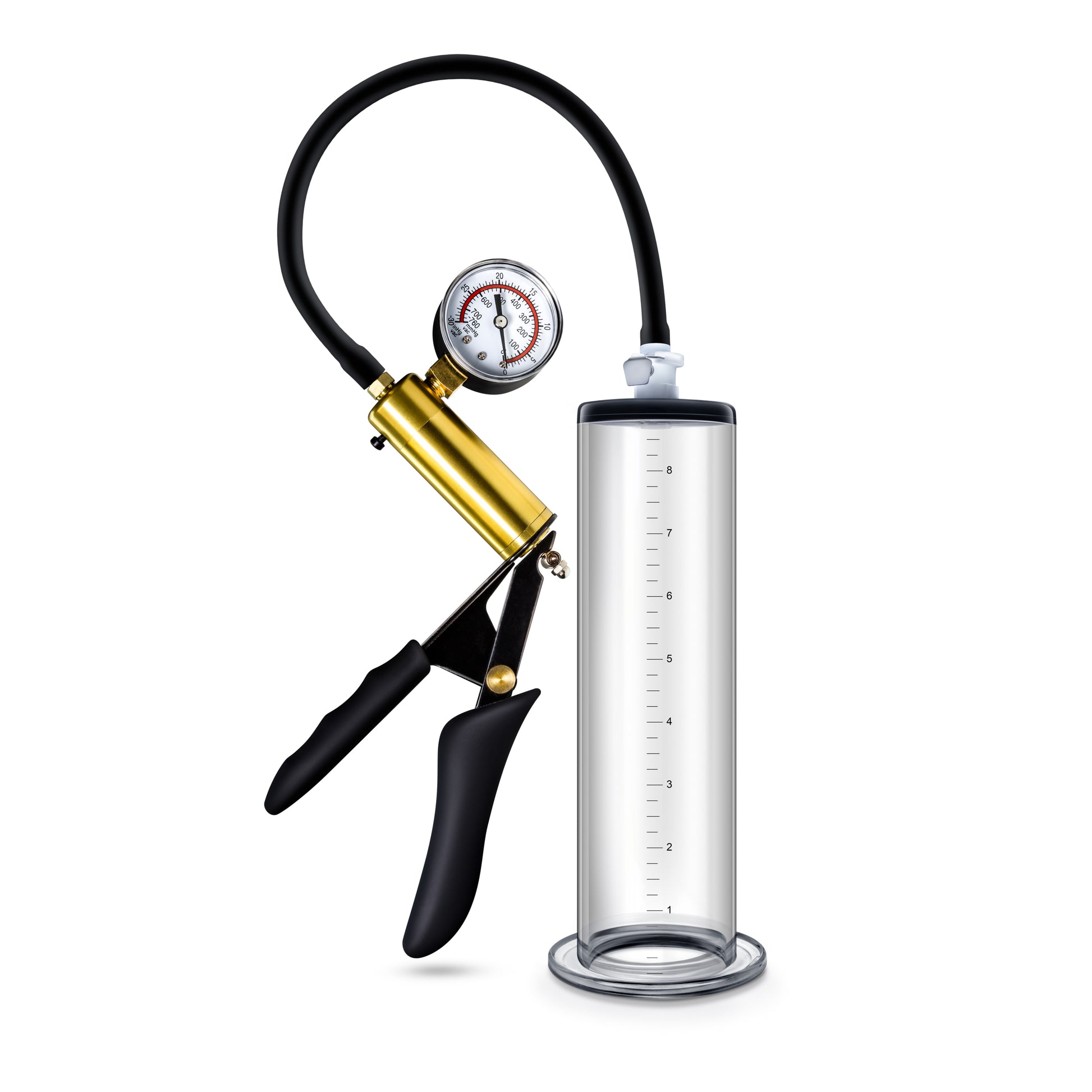 Performance - Vx6 Vacuum Penis Pump With Brass  Pistol & Pressure Gauge - Clear BL-06301