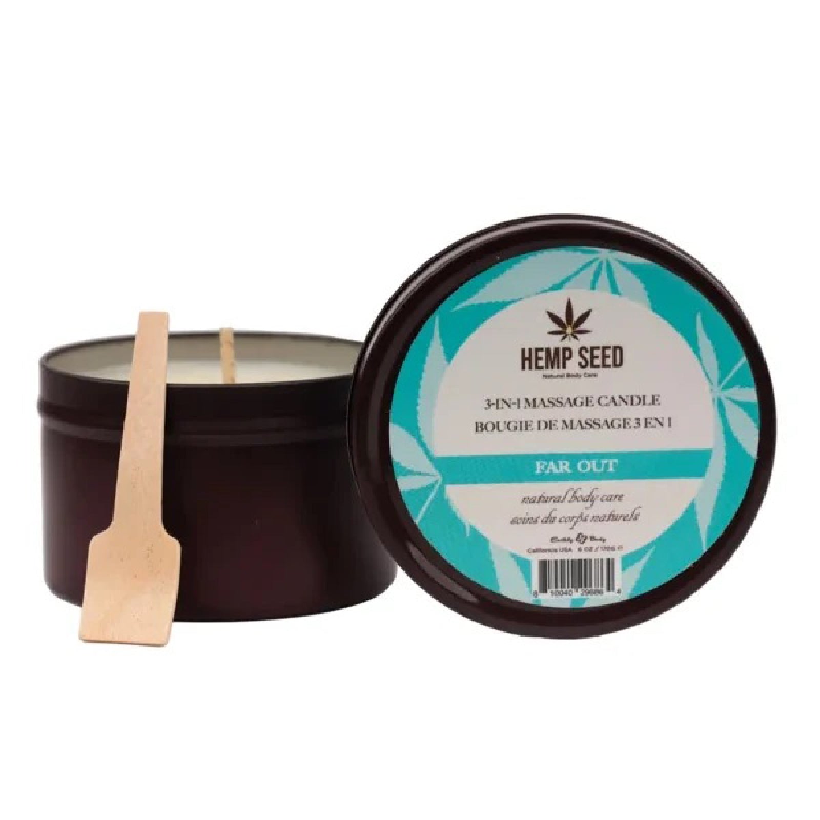 Hemp Seed 3-in-1 Massage Candle - Far Out 6 Oz EB-HSCS024C