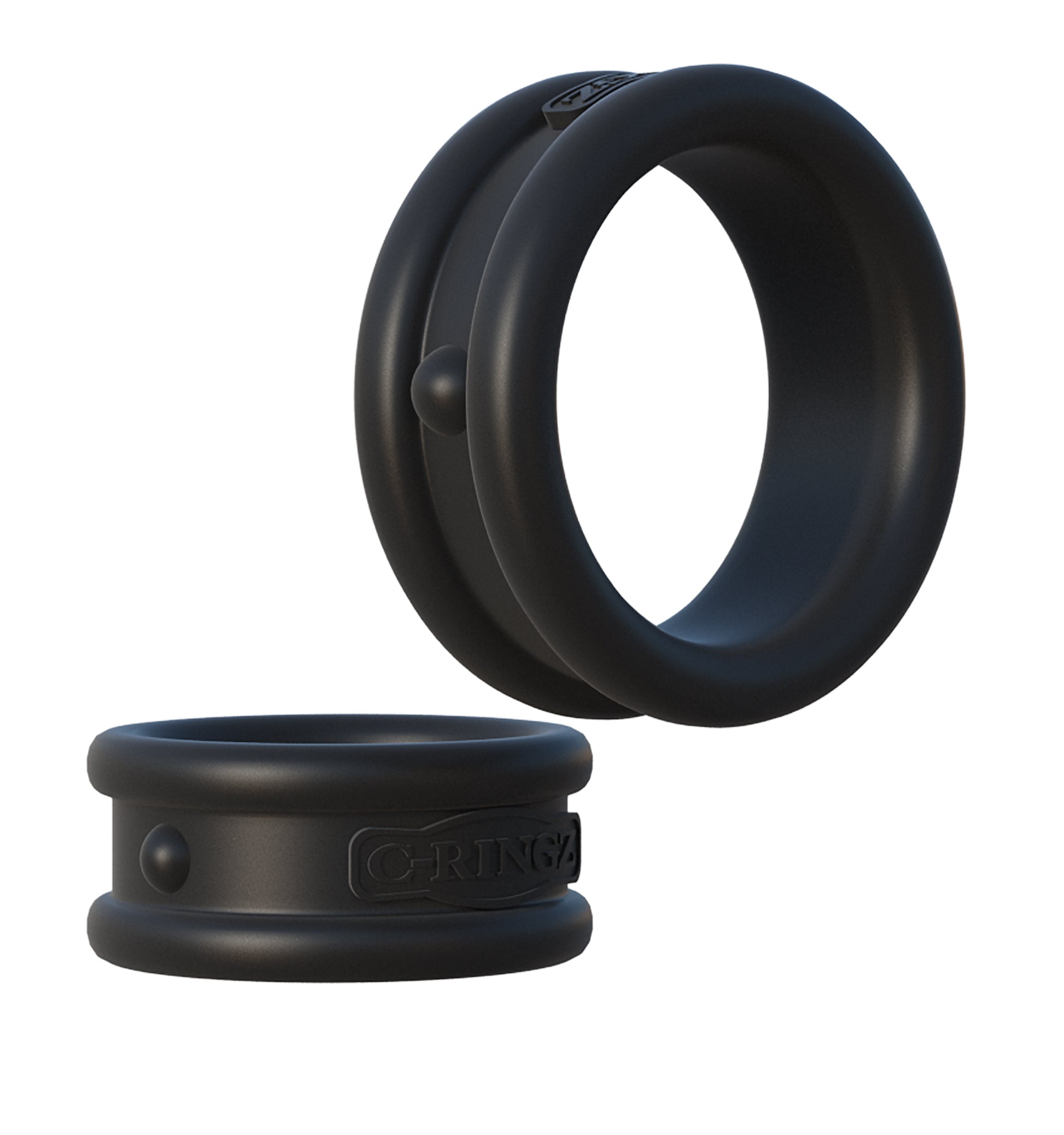 "Fantasy C-Ringz Max Width Silicone Rings - Black PD5905-23"