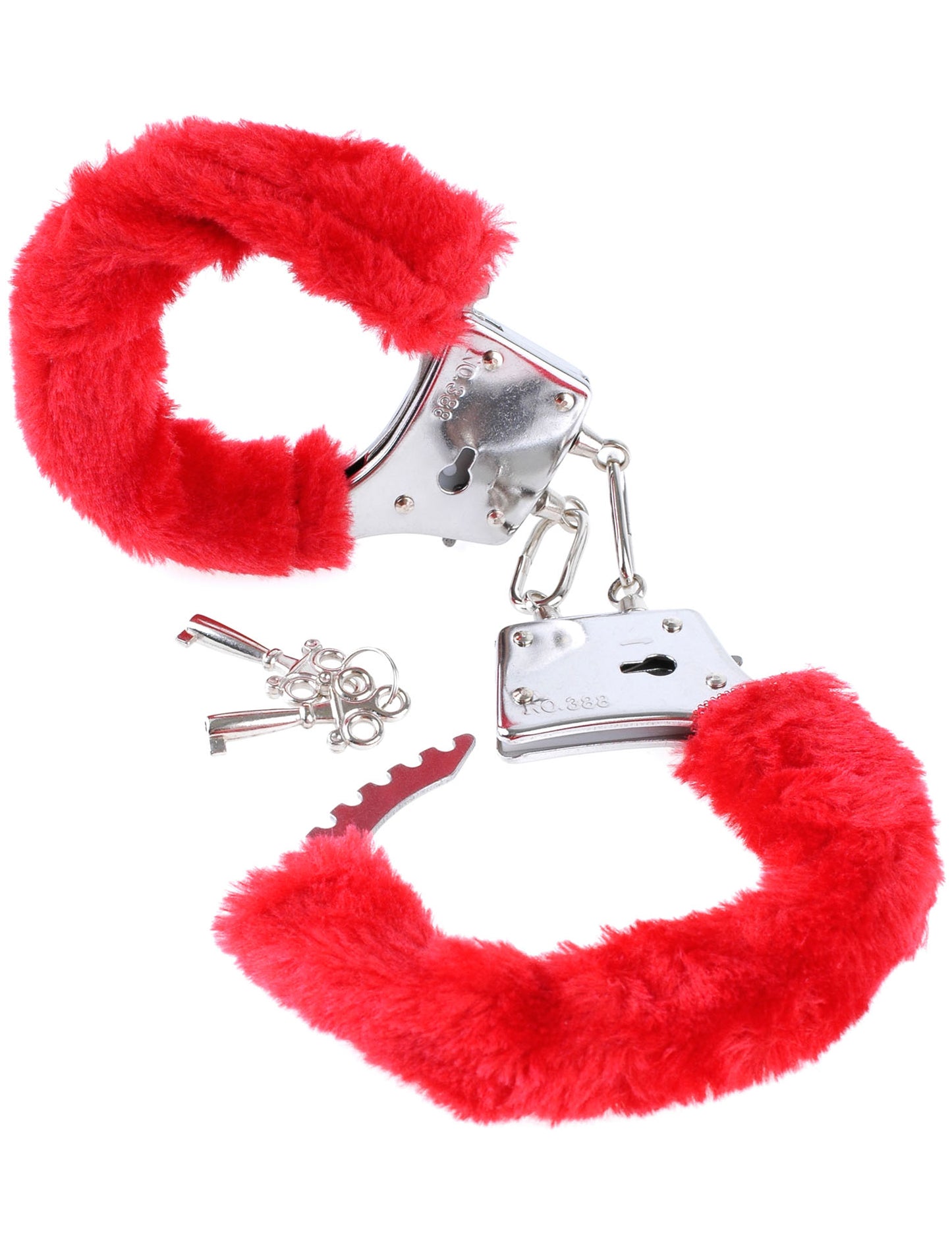 "Fetish Fantasy Series Beginner's Furry Cuffs - Red PD3800-15"